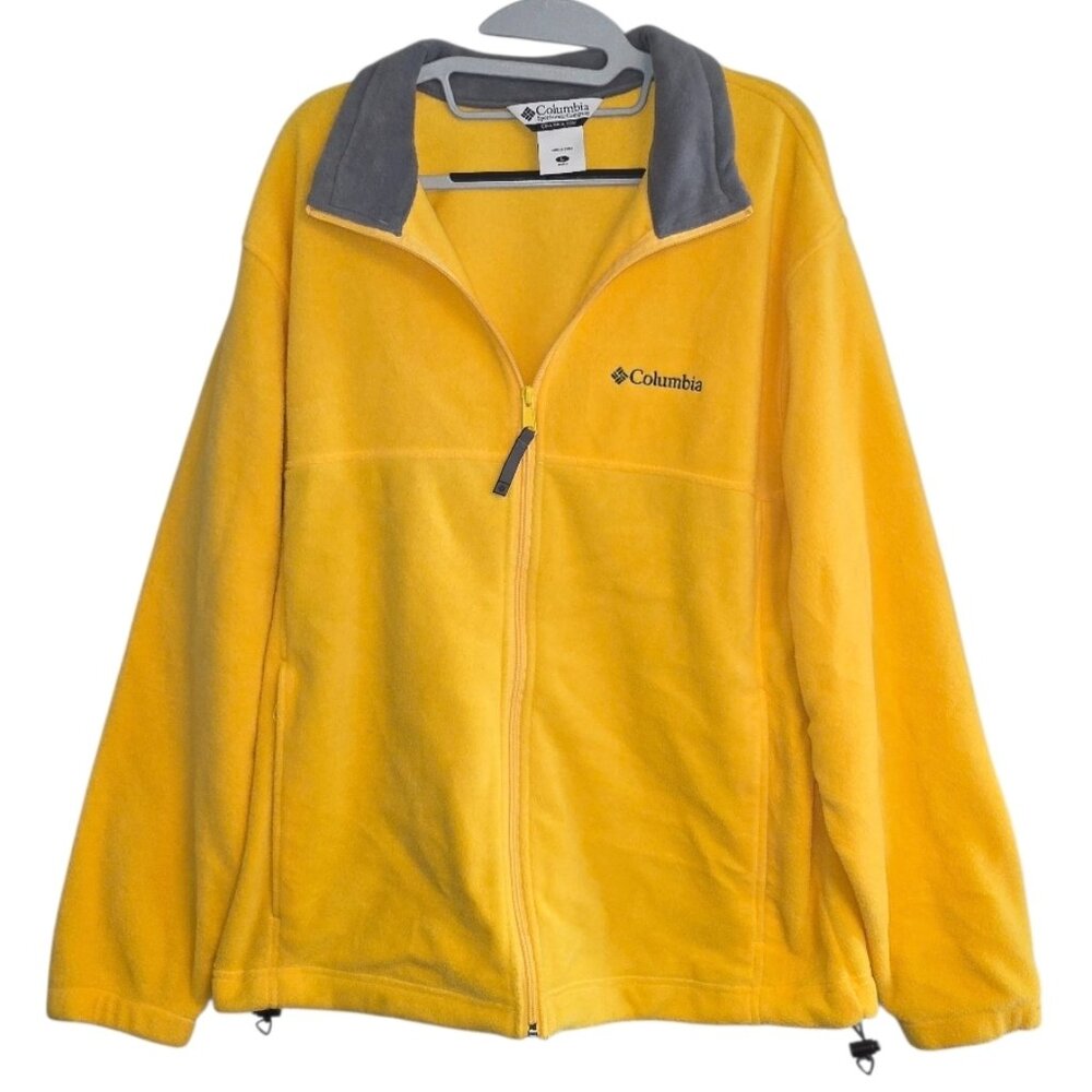 Columbia Zip Fleece Jacket Mens Large Athleisure Sporty Shirt